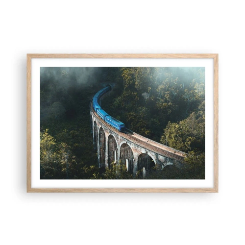 Plakát v rámu světlý dub - Přitažlivost přírody - 70x50 cm