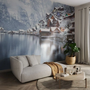 Fototapeta Premium Sand - V zimní dekoraci - Krajina, Horská osada, Zima - 100x70 cm