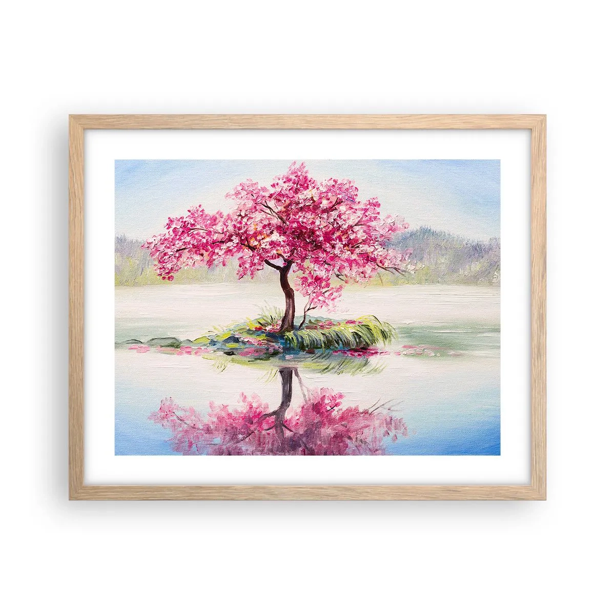 Plakát v rámu světlý dub - Svátek jara - 50x40 cm