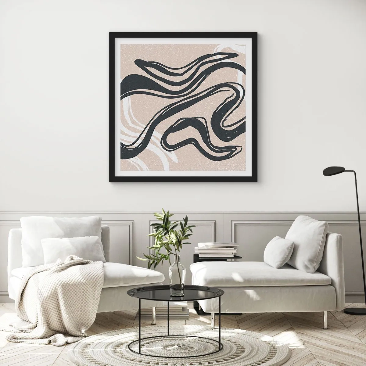 Plakát v černém rámu - Znásobená exprese - 60x60 cm