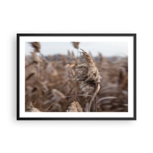 Plakát v černém rámu - Čas odletět s větrem - 70x50 cm