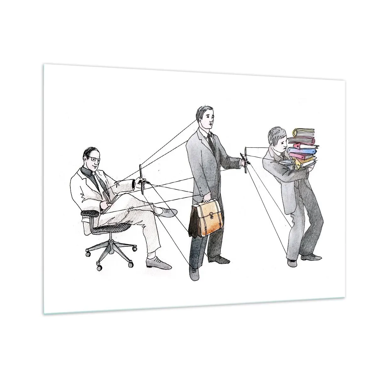 Obraz na skle - Každý má svého pána - 100x70 cm