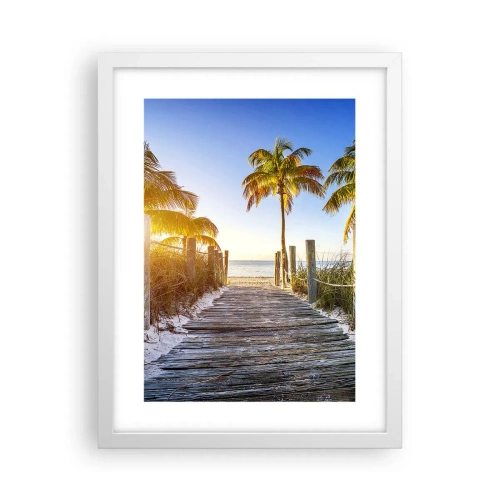 Plakát v bílém rámu - Přímo do ráje - 30x40 cm