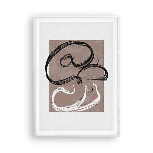 Plakát v bílém rámu - Kompozice – hledání úplnosti - 70x100 cm
