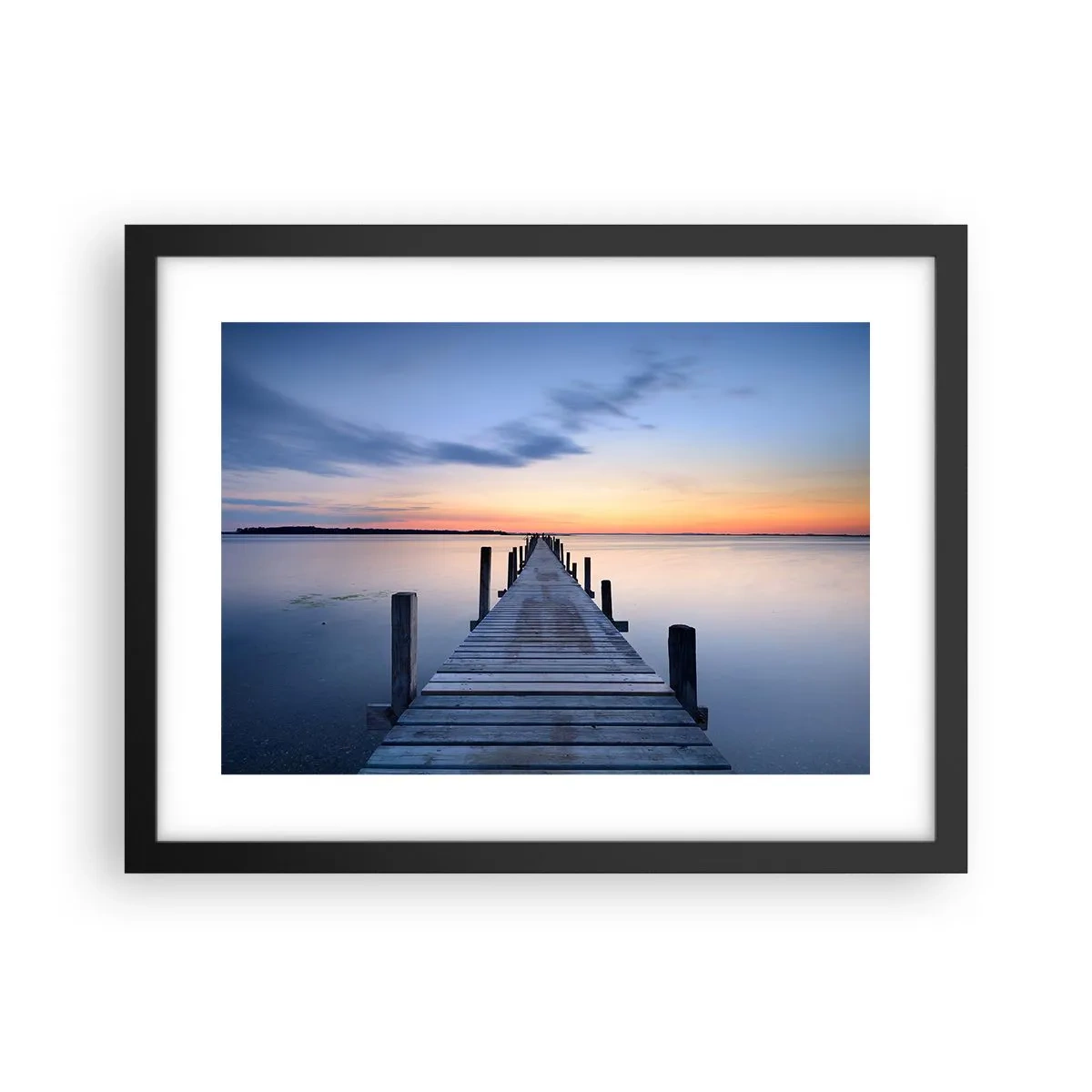 Plakát v černém rámu - Klid příjemného soumraku - 40x30 cm