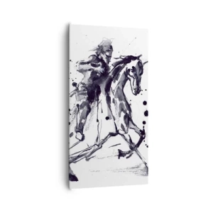 Obraz na plátně - Černý rytíř - 65x120 cm