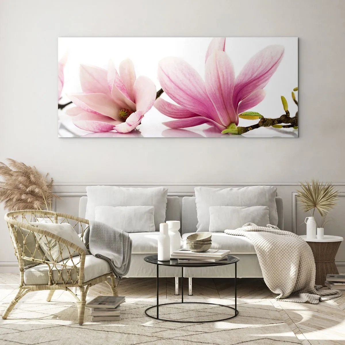 Obraz na skle - Jemné jako závan jara - 100x40 cm