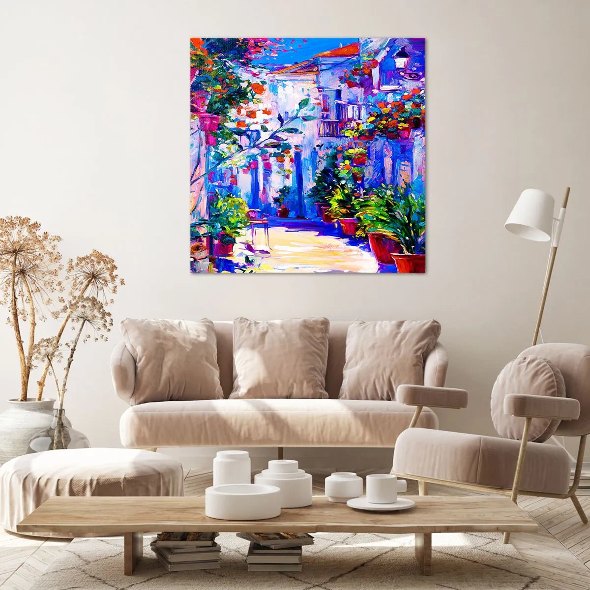 Obraz na plátně - Imprese - italská ulička - 60x60 cm