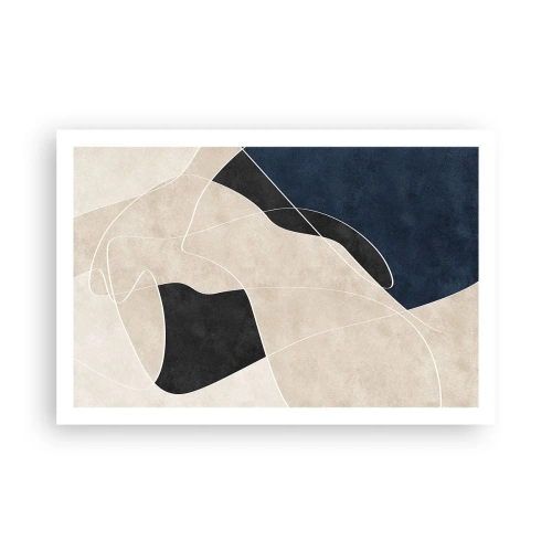 Plakát - Abstraktní kompozice – kontrast barev - 91x61 cm