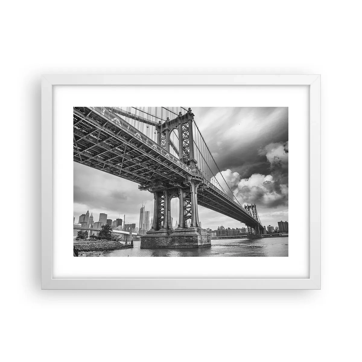 Plakát v bílém rámu - Do srdce města - 40x30 cm