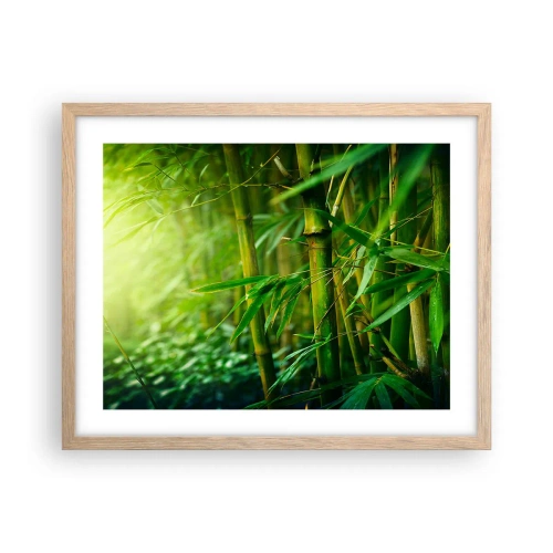 Plakát v rámu světlý dub - Poznat samotnou zeleň - 50x40 cm