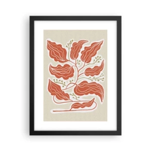 Plakát v černém rámu - Lidově a korálově - 30x40 cm