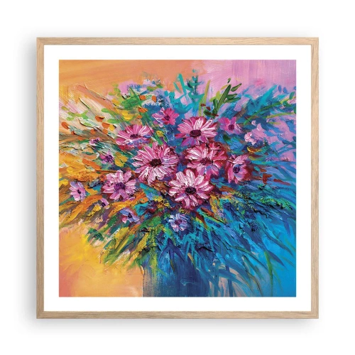 Plakát v rámu světlý dub - Energie života - 60x60 cm