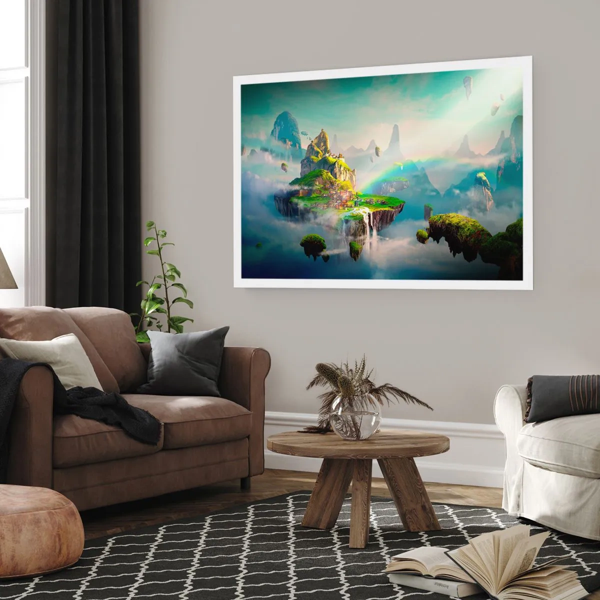 Plakát - Uprostřed nebe - šťastné ostrovy - 100x70 cm