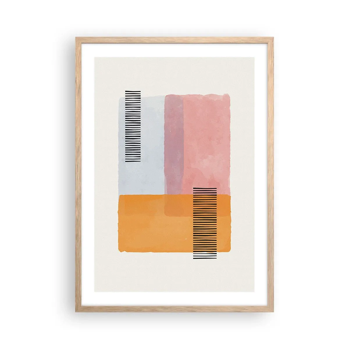 Plakát v rámu světlý dub - Z rohu do rohu - 50x70 cm