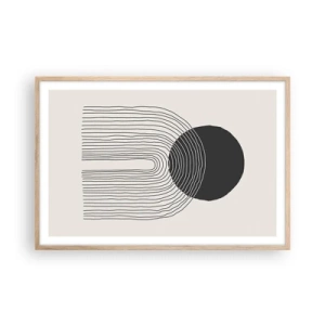 Plakát v rámu světlý dub - Chvění a jistota - 91x61 cm