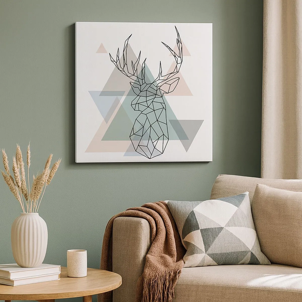 Obraz na plátně - V geometrickém lese - 30x30 cm