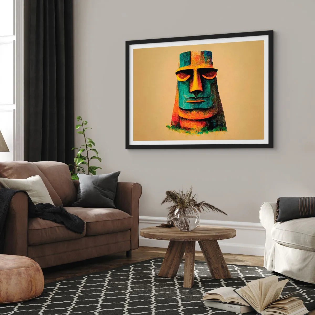 Plakát v černém rámu - Sošný, ale sympatický - 70x50 cm
