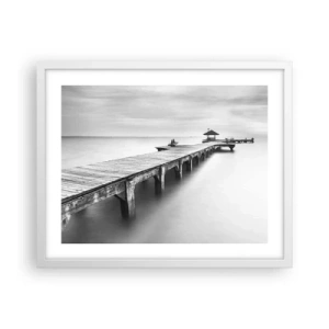 Plakát v bílém rámu - Daleko od nás - 50x40 cm