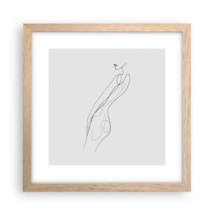 Plakát v rámu světlý dub - Pouze slib - 30x30 cm