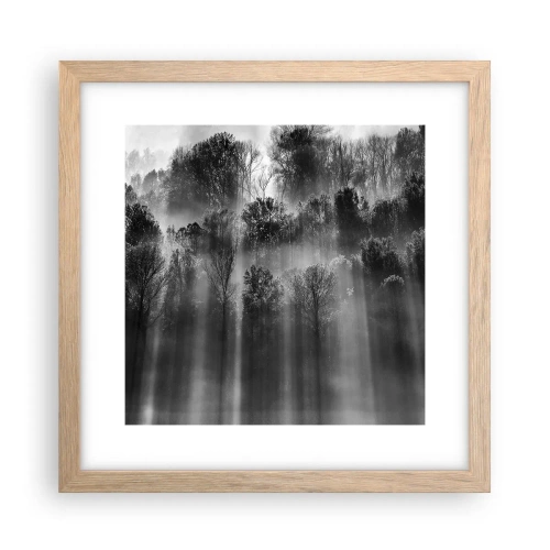 Plakát v rámu světlý dub - V paprscích světla - 30x30 cm