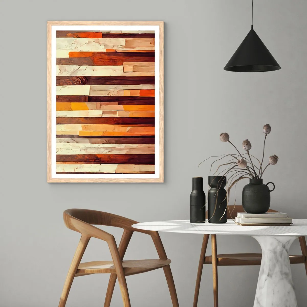 Plakát v rámu světlý dub - Hymna lesních stromů - 70x100 cm