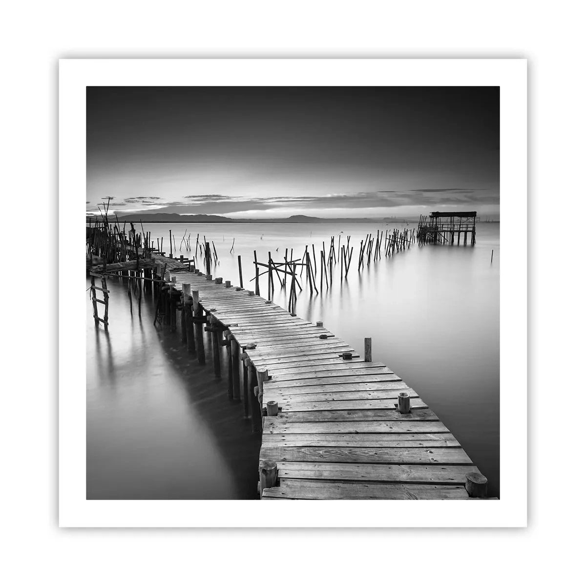 Plakát - Klid zapomenutého břehu - 60x60 cm