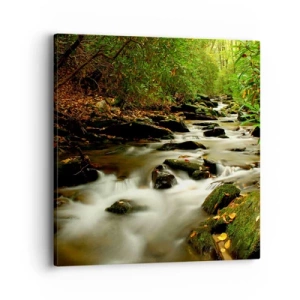 Obraz na plátně - Jako tekuté stříbro - 40x40 cm