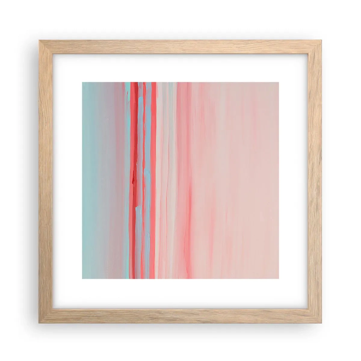 Plakát v rámu světlý dub - Abstrakce za úsvitu - 30x30 cm