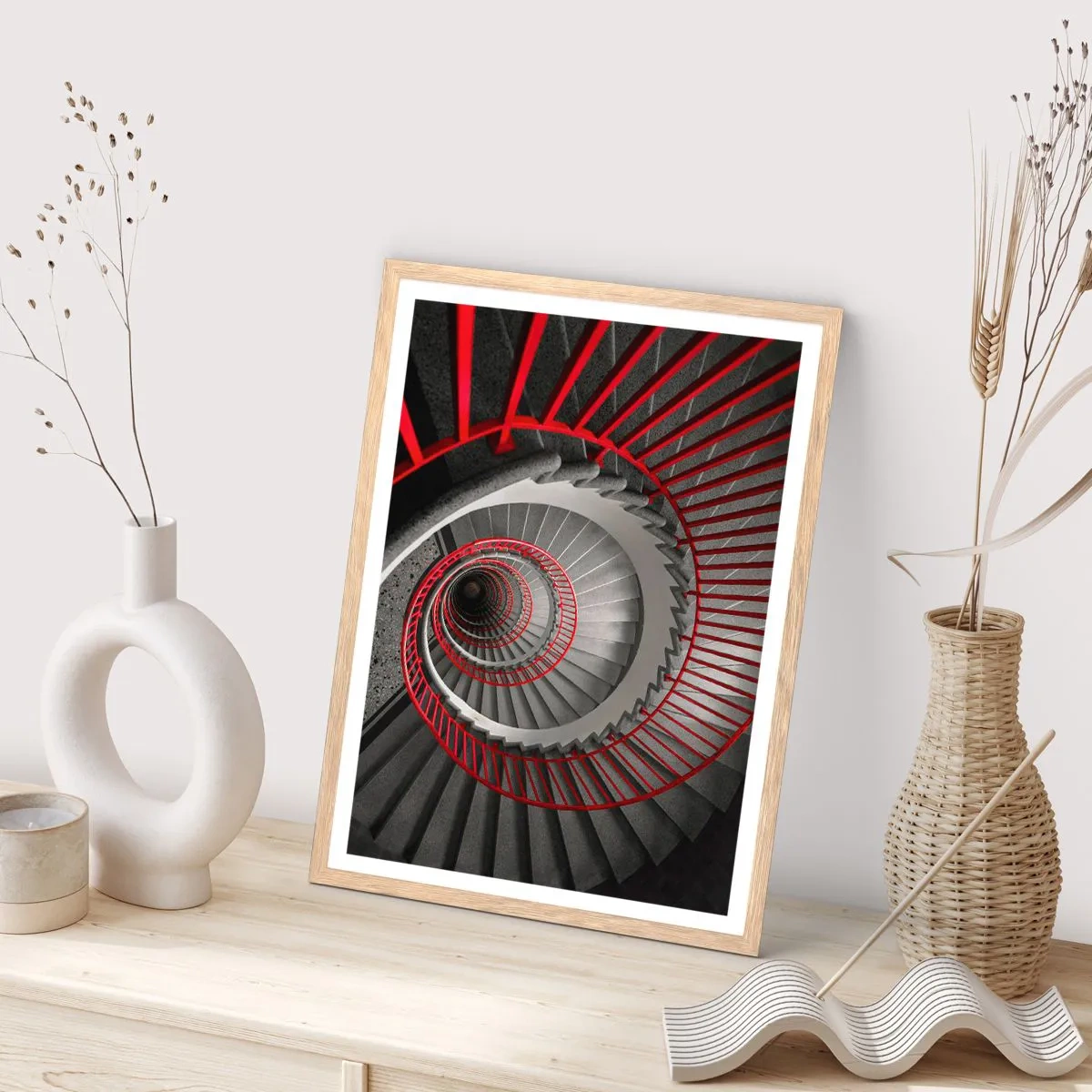 Plakát v rámu světlý dub - Architektonické hry - 30x40 cm