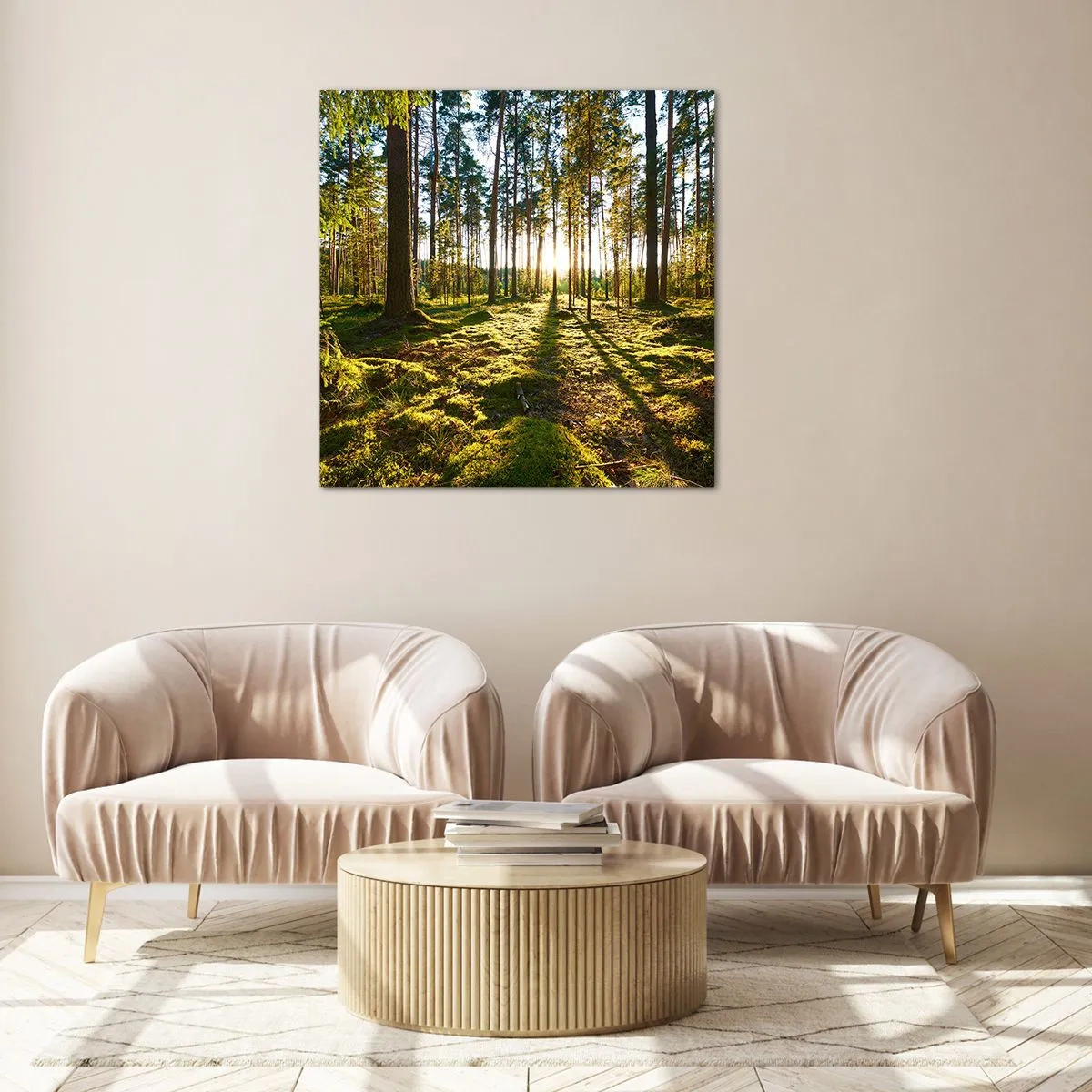 Obraz na skle - …Za sedmero lesy - 70x70 cm