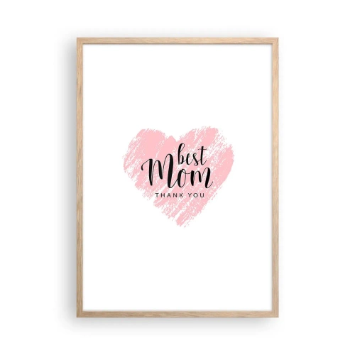 Plakát v rámu světlý dub - Vždy pravá chvíle - 50x70 cm