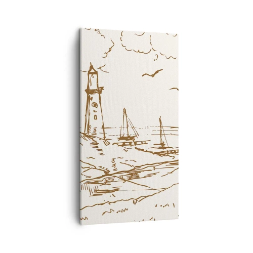 Obraz na plátně - Náčrt letních vzpomínek - 45x80 cm