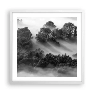 Plakát v bílém rámu - Probouzení ze spánku - 50x50 cm