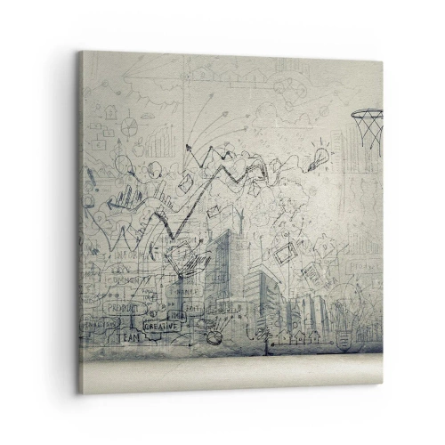 Obraz na plátně - Můj skvělý městský život - 60x60 cm