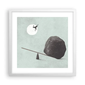 Plakát v bílém rámu - Splněný sen - 40x40 cm