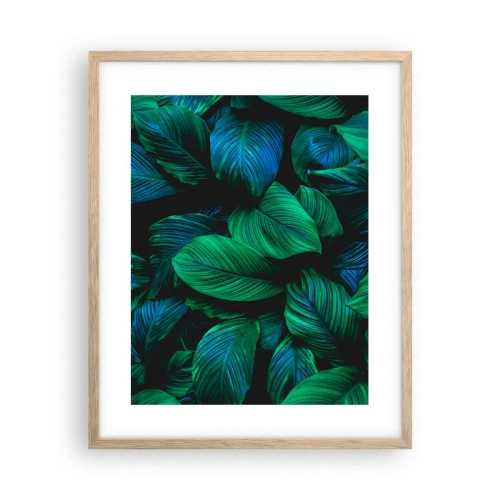 Plakát v rámu světlý dub - V zeleném davu - 40x50 cm