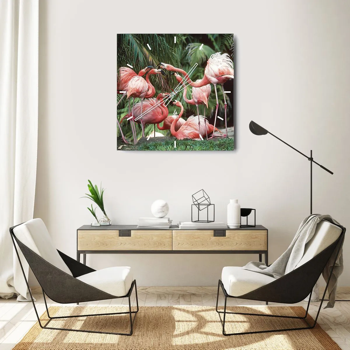 Nástěnné hodiny - Odpolední drby - 40x40 cm