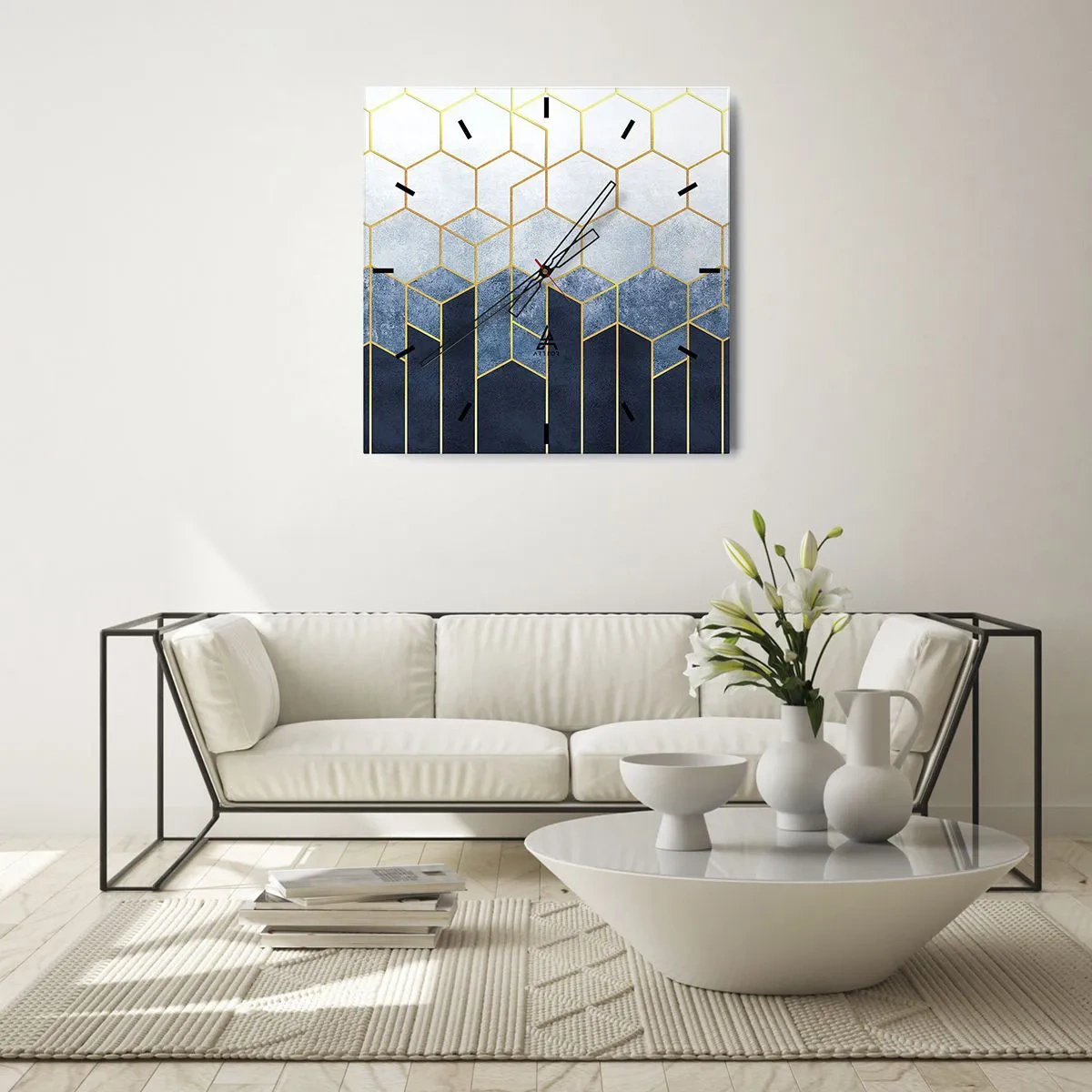 Nástěnné hodiny - Kompozice v synkopickém rytmu - 30x30 cm