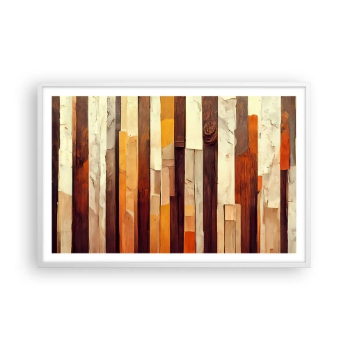 Plakát v bílém rámu - Hymna lesních stromů - 91x61 cm