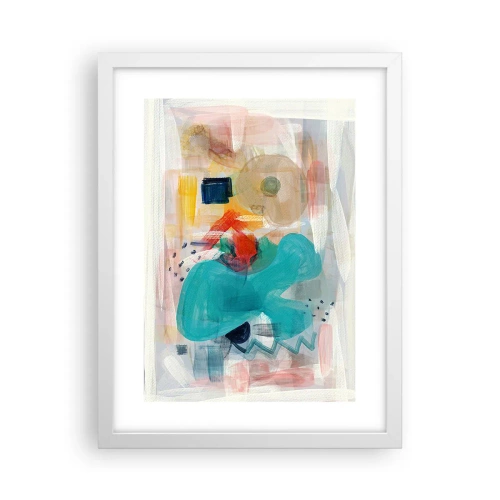 Plakát v bílém rámu - Barevná hra - 30x40 cm