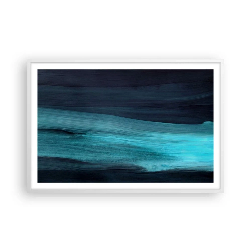 Plakát v bílém rámu - Pluj s proudem - 91x61 cm