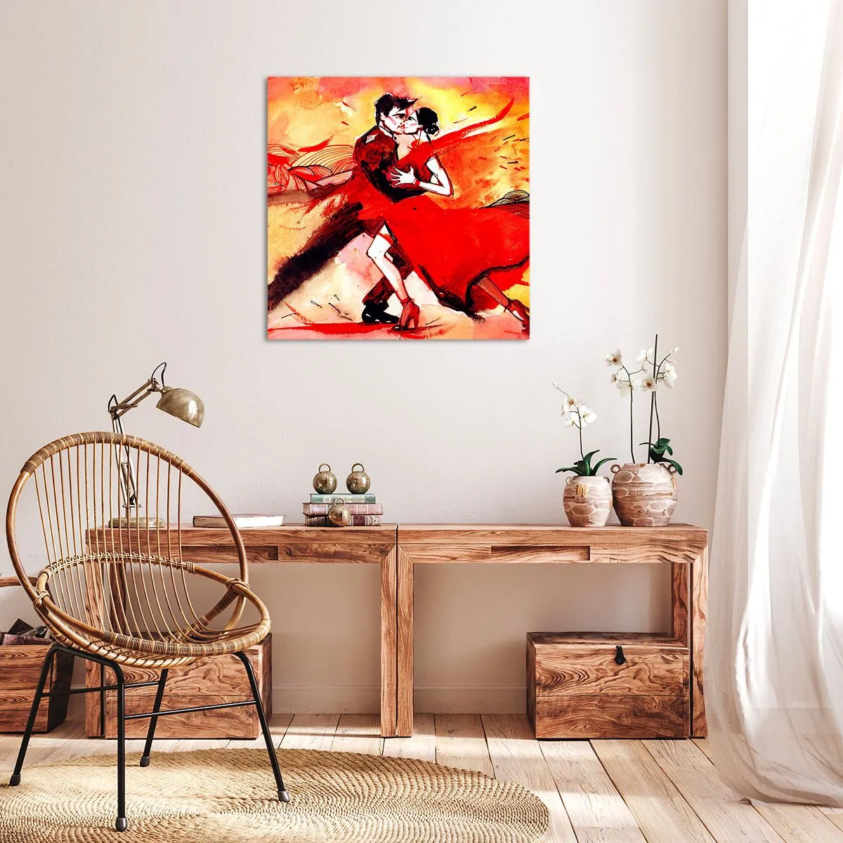 Obraz na plátně - Purpurový rytmus náruživostí - 70x70 cm