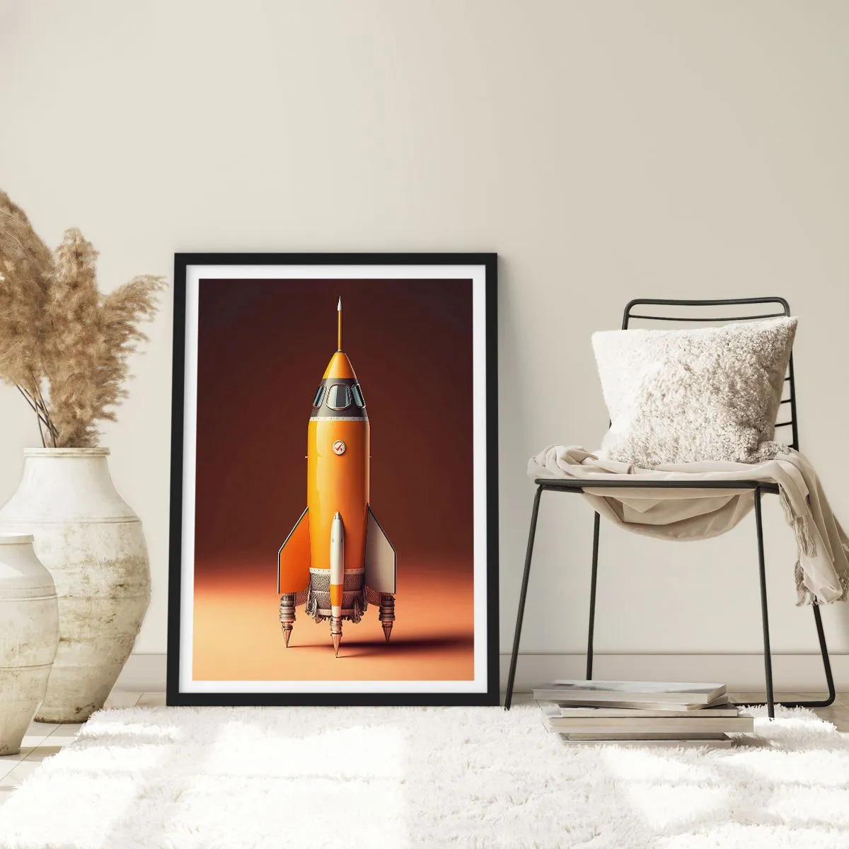 Plakát v černém rámu - Začíná to snem - 30x40 cm