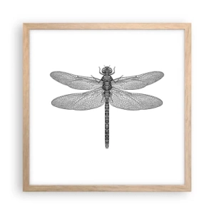 Plakát v rámu světlý dub - Přesnost přírody - 40x40 cm