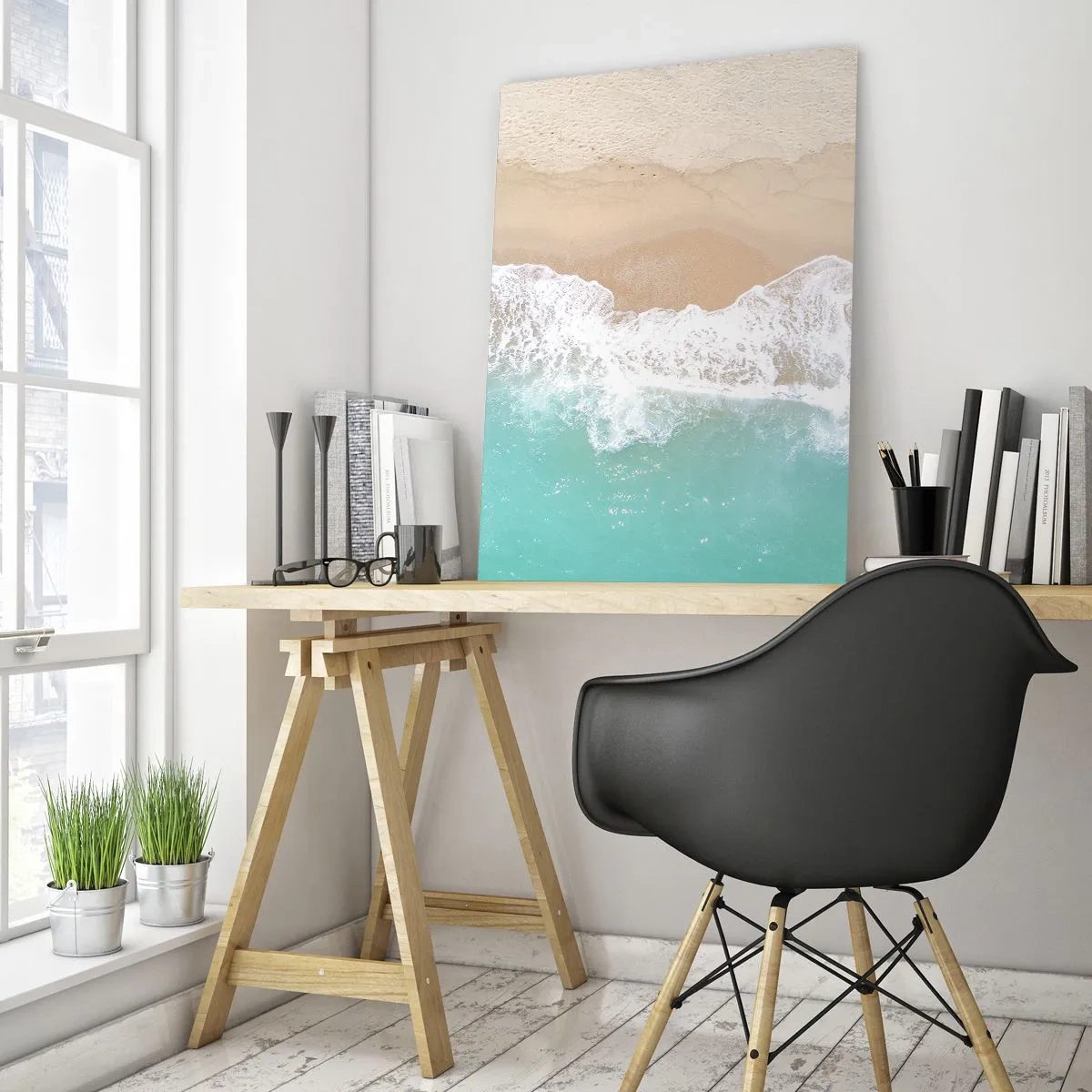 Obraz na skle - Mazlivý dotek - 50x70 cm