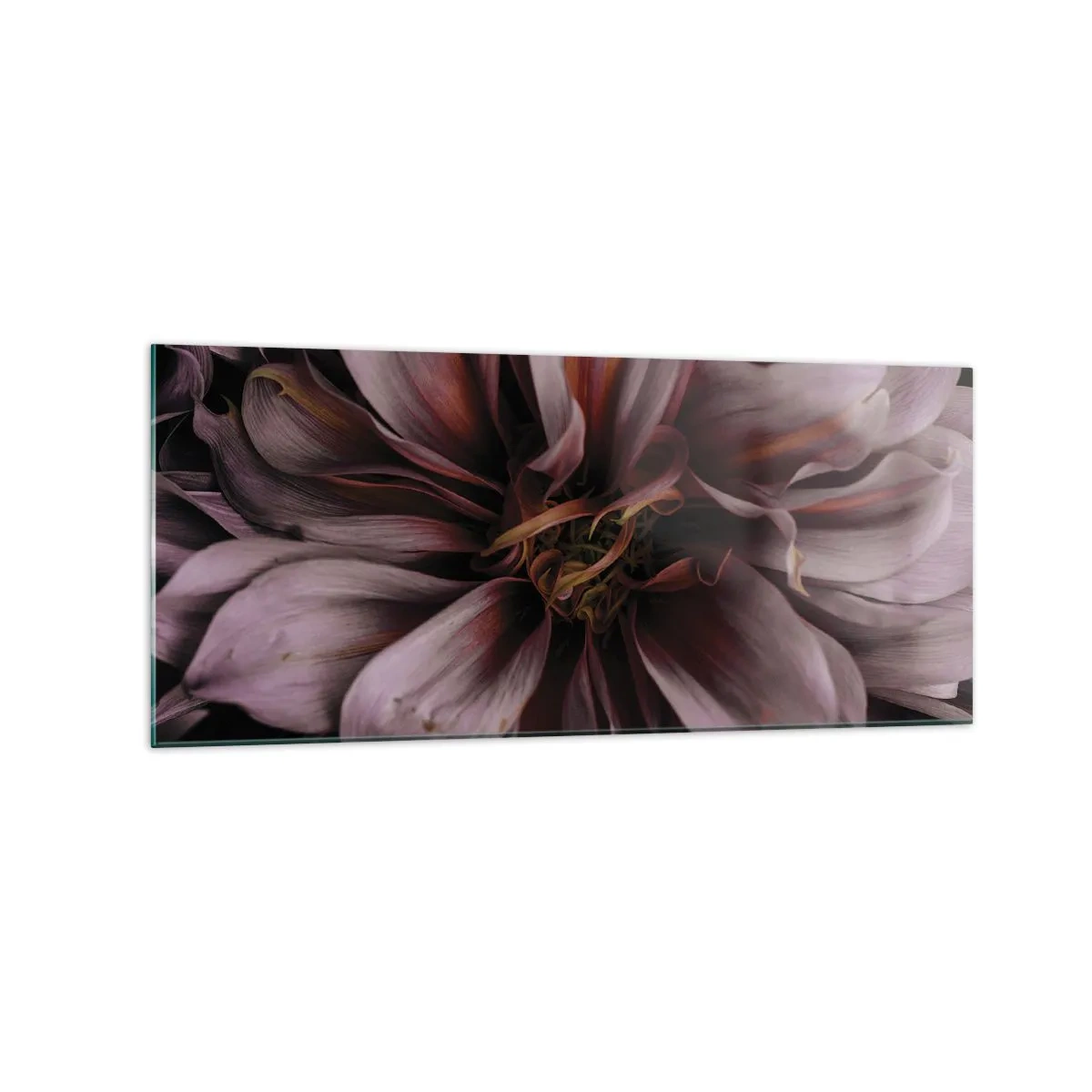 Obraz na skle - Květinové srdce - 120x50 cm