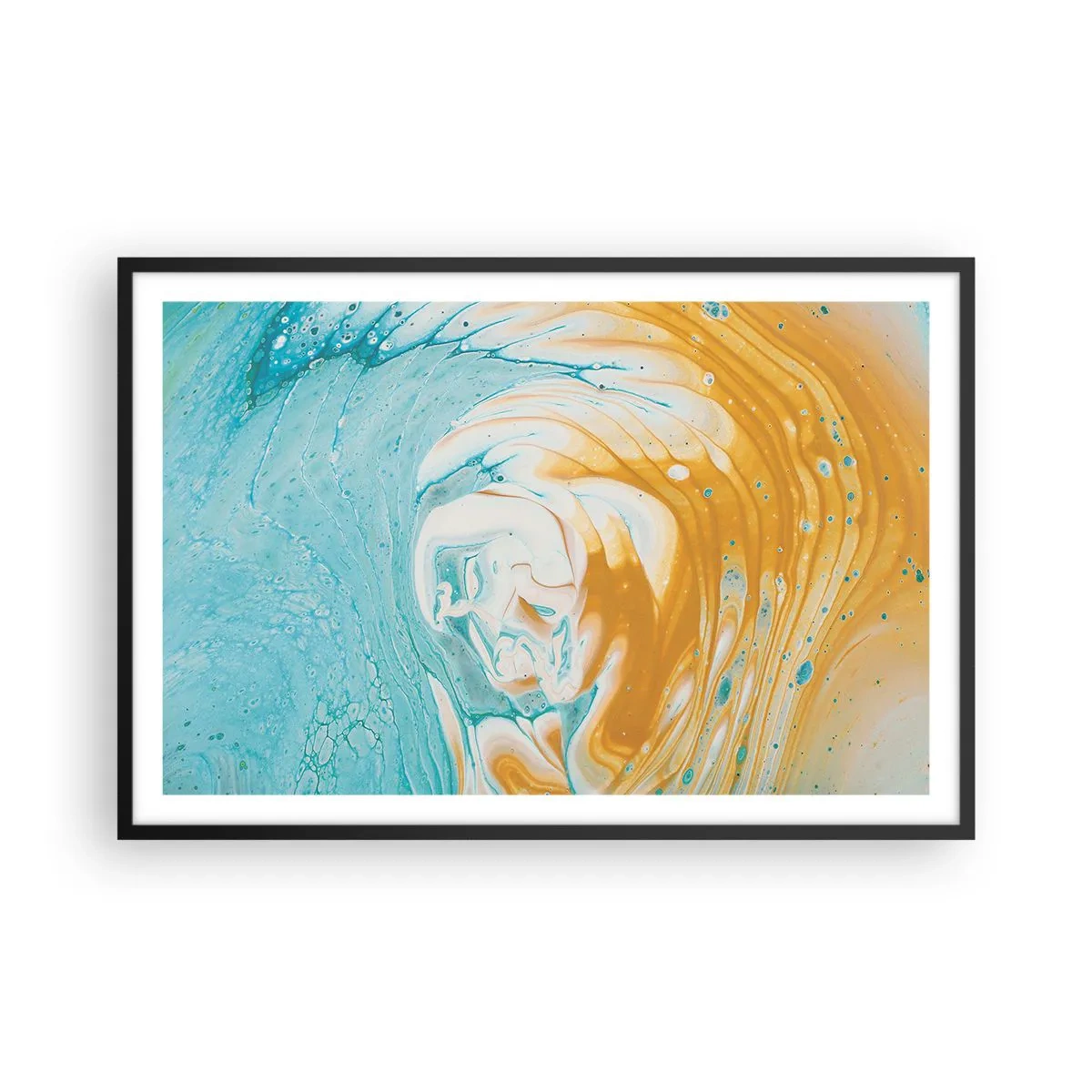 Plakát v černém rámu - Pastelový vír - 91x61 cm
