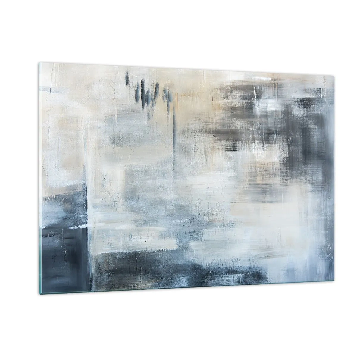 Obraz na skle - Za závojem modré - 120x80 cm