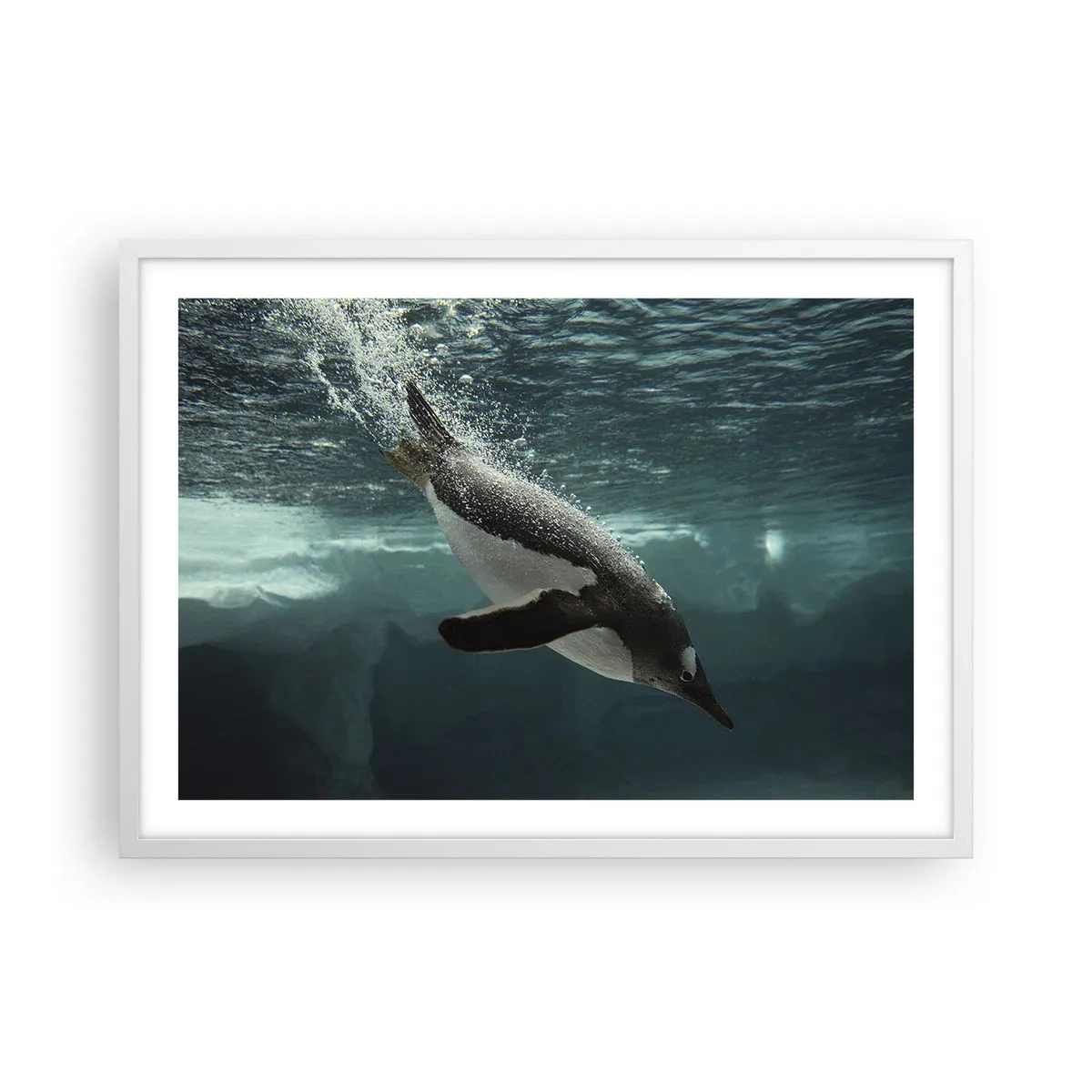 Plakát v bílém rámu - Vítejte v mém světě - 70x50 cm